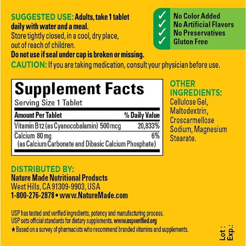 Nature Made vitamin b12 tablet